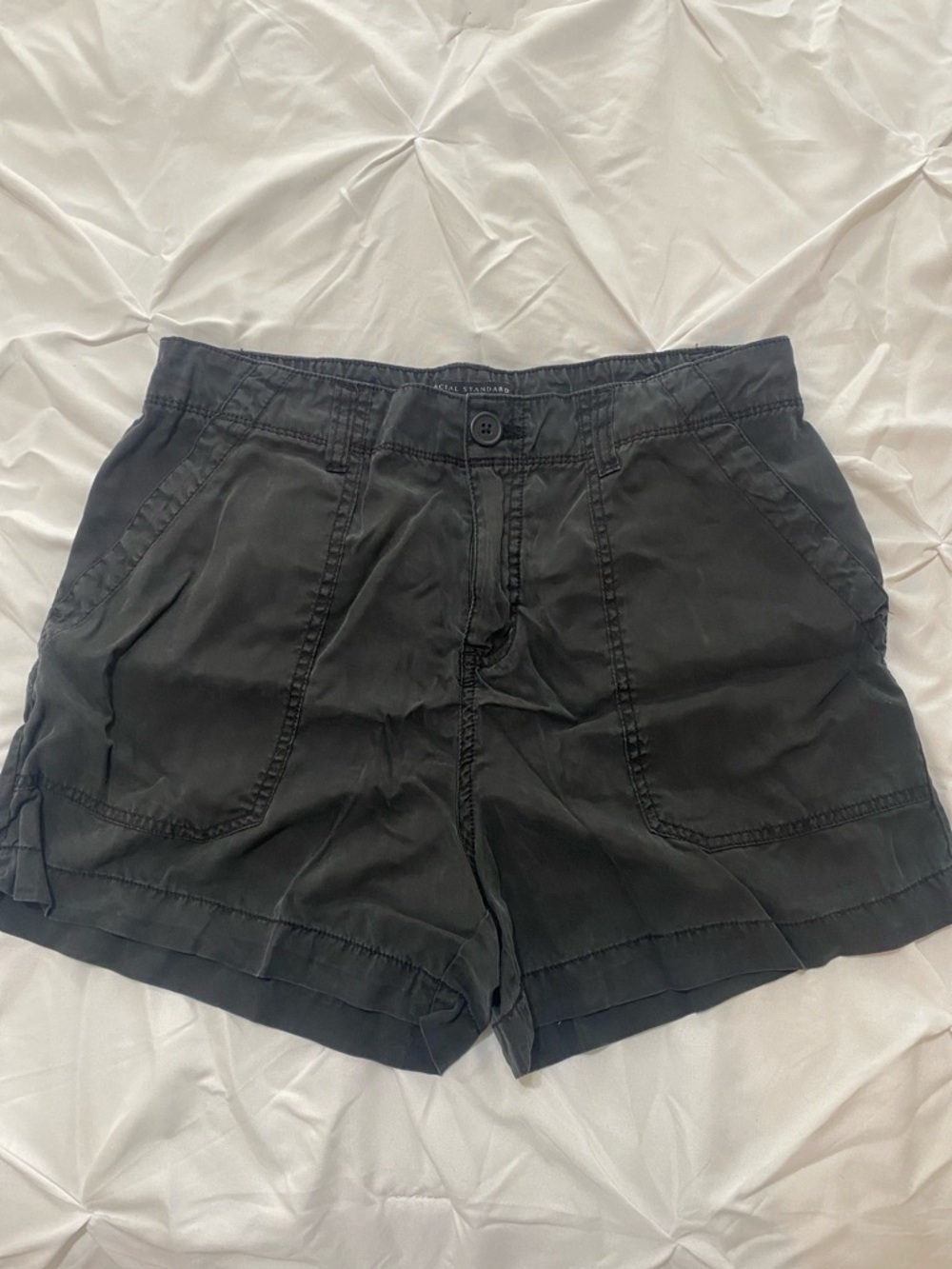 Casual Women's Sandwashed Black Shorts Size Small